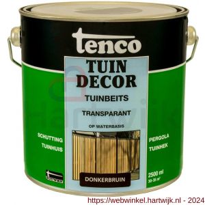 Tenco Tuindecor tuinbeits transparant donkerbruin 2,5 L blik - H40710437 - afbeelding 1