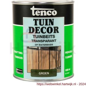 Tenco Tuindecor tuinbeits transparant groen 1 L blik - H40710438 - afbeelding 1