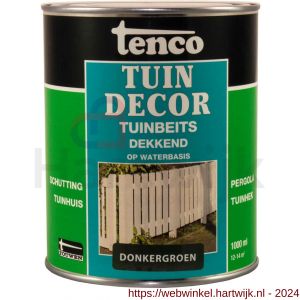 Tenco Tuindecor beits dekkend donkergroen 1 L blik - H40710402 - afbeelding 1