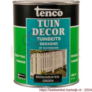 Tenco Tuindecor beits dekkend monumenten groen 1 L blik - H40710412 - afbeelding 1