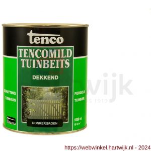 TencoMild houtbeschermingsbeits dekkend donkergroen 1 L blik - H40710270 - afbeelding 1