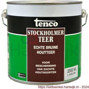 Tenco Stockholmer teer bitumen coating bruin 2 L blik - H40710068 - afbeelding 1