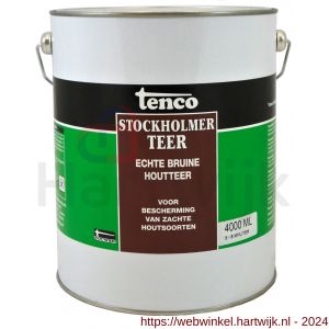 Tenco Stockholmer teer bitumen coating bruin 4 L blik - H40710069 - afbeelding 1
