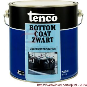 Tenco Bottomcoat Teervrij onderwatercoating zwart 2.5 L blik - H40710024 - afbeelding 1