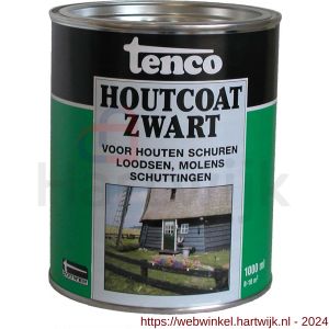 Tenco Houtcoat houtcoating teervrij zwart 1 L blik L - H40710158 - afbeelding 1