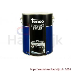 Tenco Topcoat Teervrij roestwerende coating zwart 5 L blik - H40710036 - afbeelding 1