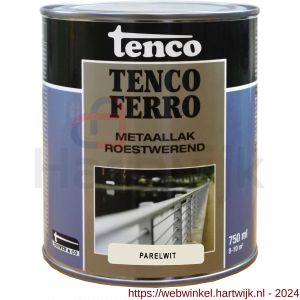 Tenco Ferro roestwerende ijzerverf metaallak dekkend 413 parelwit 0,75 L blik - H40710383 - afbeelding 1