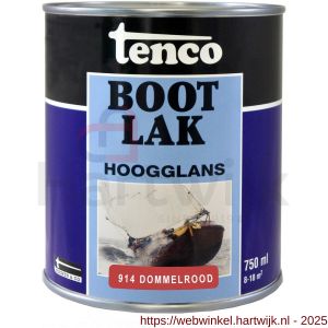 Tenco bootlak dekkend 914 Dommel rood 0,75 L blik - H40710330 - afbeelding 1