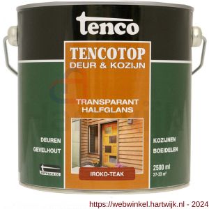Tencotop houtbeschermingsbeits Deur en Kozijn transparant halfglans Iroko Teak 2,5 L blik - H40710228 - afbeelding 1
