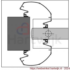 Ellen vingerbeschermingsprofiel kunststof FinProtect+ 120-120 zwart 198 cm - H51010082 - afbeelding 2