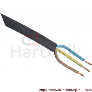 Rubber kabel glad 3x1.0 mm2 10 m zwart - H50401070 - afbeelding 1
