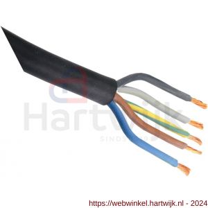 Rubber kabel glad 5x2.5 mm2 2 m zwart - H50401072 - afbeelding 1