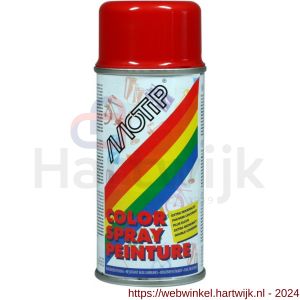 MoTip Colourspray lakspray dekkend hoogglans RAL 3000 vuurrood 150 ml - H50703215 - afbeelding 1