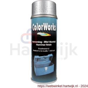 ColorWorks hamerslag lakspray zilver 400 ml - H50702771 - afbeelding 1