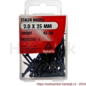 Deltafix stalen nagel standaard zwart 2.0x25 mm 45 g - H21901026 - afbeelding 1