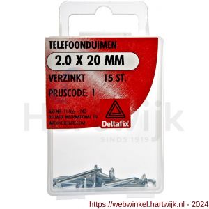 Deltafix telefoonduim verzinkt 2.0x20 mm blister 15 stuks - H21903266 - afbeelding 1