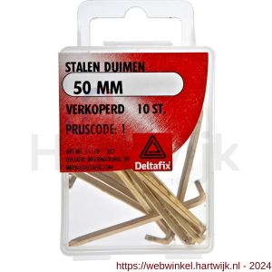Deltafix stalen duim verkoperd 50 mm blister 10 stuks - H21903077 - afbeelding 1