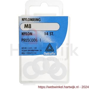 Deltafix ring nylon M8 DIN 125 blister 14 stuks - H21901277 - afbeelding 1