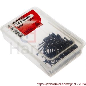 Deltafix stalen nagel standaard zwart 2.0x25 mm kuipje 100 stuks - H21901031 - afbeelding 1