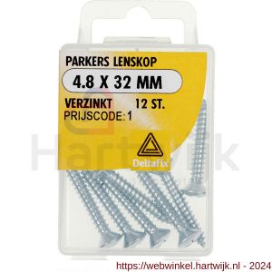 Deltafix parker lenskop Phillips PH verzinkt 4.8x32 mm DIN 7983C blister 12 stuks - H21904654 - afbeelding 1