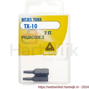 Deltafix bitje Torx TX 10 blister 2 stuks - H21904373 - afbeelding 1