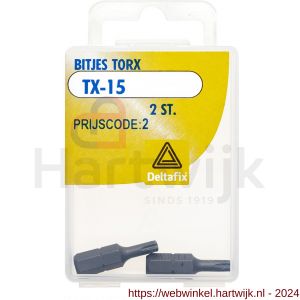 Deltafix bitje Torx TX 15 blister 2 stuks - H21904374 - afbeelding 1