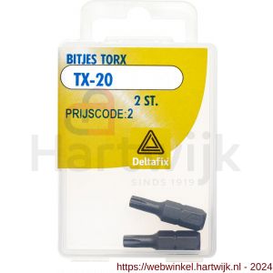 Deltafix bitje Torx TX 20 blister 2 stuks - H21904375 - afbeelding 1