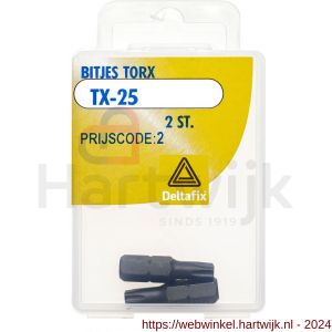 Deltafix bitje Torx TX 25 blister 2 stuks - H21904376 - afbeelding 1