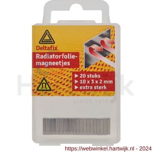 Deltafix radiatorfolie-magneten nikkel 10x3x2 mm blister 20 stuks - H21905019 - afbeelding 1