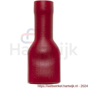 Deltafix kabelschoen vrouw geisoleerd rood 6.3 mm doos 50 stuks - H21904285 - afbeelding 1