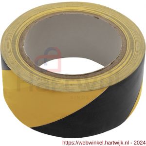 Deltafix vloermarkeringstape PVC zelfklevend geel zwart 33 m x 50x0.16 mm - H21902715 - afbeelding 1