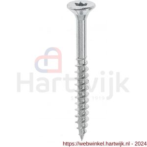 Private-Label spaanplaatschroef platkop Torx met nibs type 17 snijpunt verzinkt 3.0x40/24 mm doos 200 stuks - H21905168 - afbeelding 1