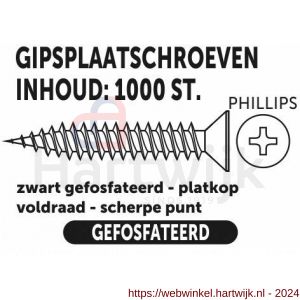 Private-Label gipsplaatschroef zwart 3.5x25 mm doos 1000 stuks - H21904961 - afbeelding 2