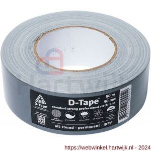 D-Tape ducttape zelfklevend standaard grijs 50 m x 50x0.22 mm - H21902833 - afbeelding 1