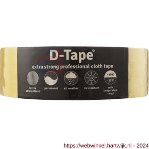 D-Tape ducttape zelfklevend extra kwaliteit permanent geel 50 m x 50x0.32 mm - H21902785 - afbeelding 1