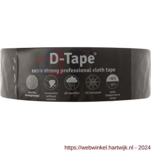 D-Tape ducttape zelfklevend extra kwaliteit verwijderbaar zwart 50 m x 50x0.32 mm - H21902792 - afbeelding 1
