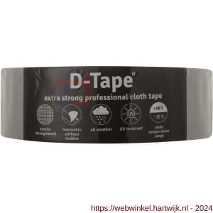 D-Tape ducttape zelfklevend extra kwaliteit verwijderbaar grijs 50 m x 50x0.32 mm - H21902794 - afbeelding 1