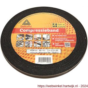 Deltafix compressieband zwart 8 m x 20/4 mm - H21904150 - afbeelding 1
