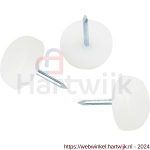 Deltafix nylonglijder met nagel nylon wit 25 mm doos 100 stuks - H21904082 - afbeelding 1