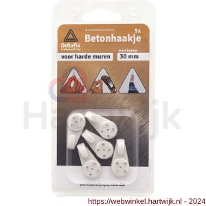 Deltafix betonhaakje middel wit 30 mm blister 5 stuks - H21900576 - afbeelding 1