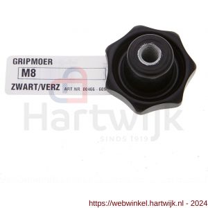 Deltafix gripmoer zwart verzinkt M8x40 mm DIN 6336B - H21900063 - afbeelding 1