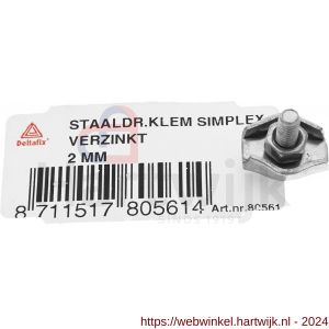 Deltafix staaldraadklem simplex verzinkt 2 mm - H21903359 - afbeelding 1