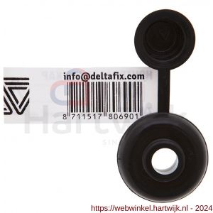 Deltafix afdekkap houtdraadbout 7 mm zwart - H21900003 - afbeelding 1