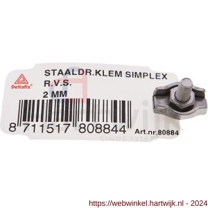 Deltafix staaldraadklem simplex RVS A2 4 mm - H21903353 - afbeelding 1