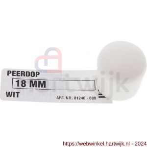 Deltafix peerdop wit 18 mm - H21904109 - afbeelding 1