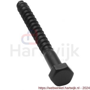 QlinQ Blackline houtdraadbout DIN 571 8x60 mm 4.8 zwart - H40850019 - afbeelding 1