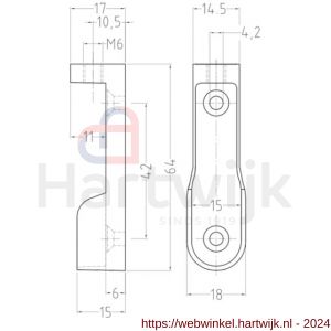 QlinQ kastroededrager plankmontage vernikkeld set 2 stuks - H40850794 - afbeelding 2