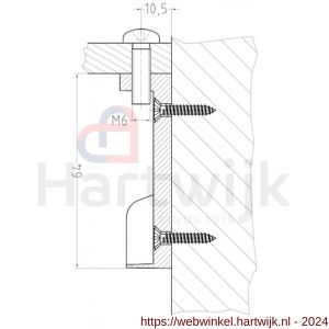 QlinQ kastroededrager plankmontage vernikkeld set 2 stuks - H40850794 - afbeelding 3