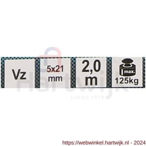 QlinQ voetketting 21x5 mm verzinkt 2 m - H40850396 - afbeelding 2