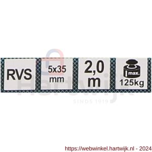 QlinQ voetketting 35x5 mm RVS 2 m - H40850386 - afbeelding 2